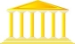 greek temple on white background